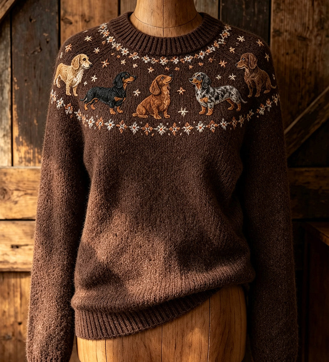 Dolly Dog Motif Jumper