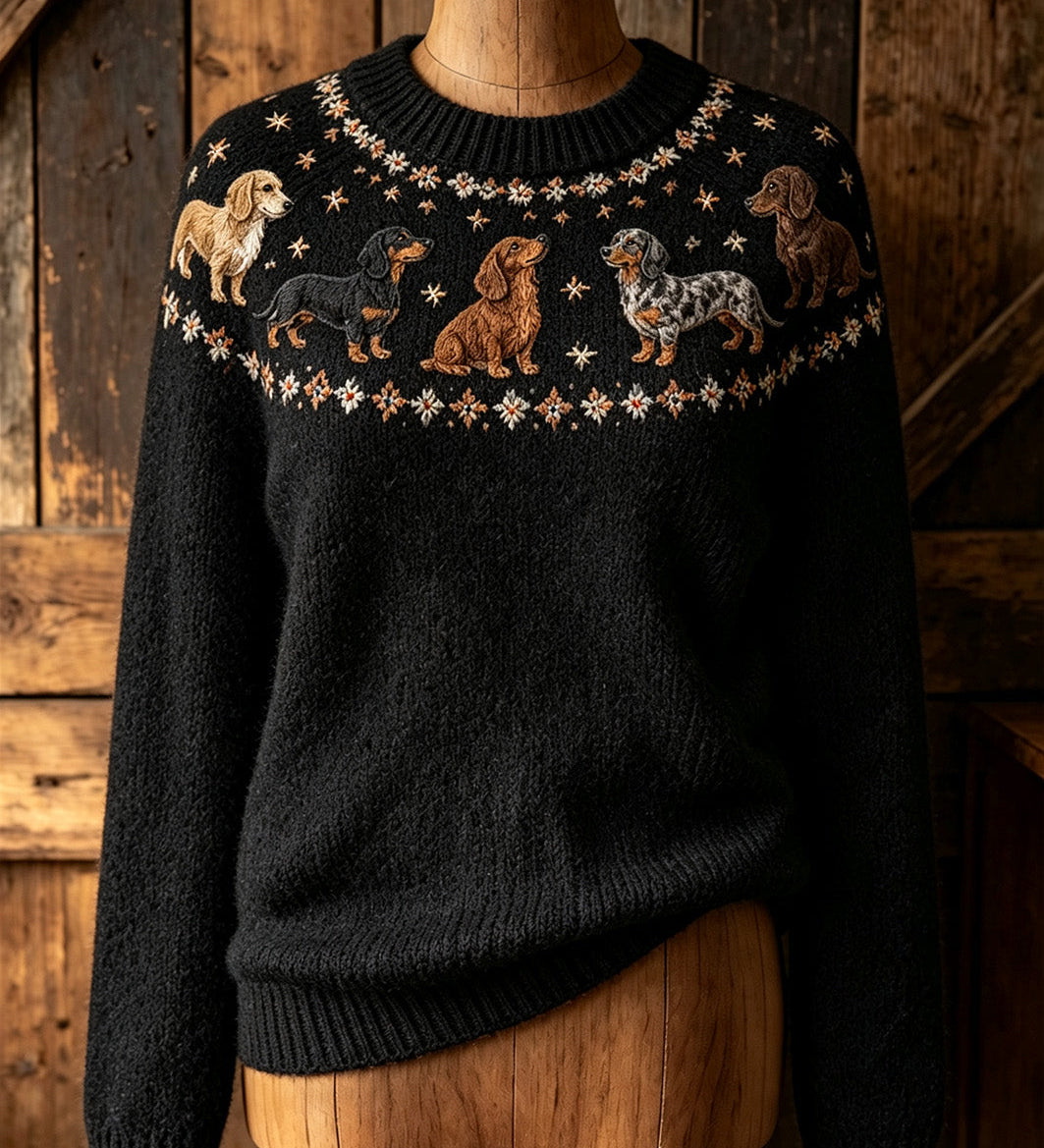 Dolly Dog Motif Jumper