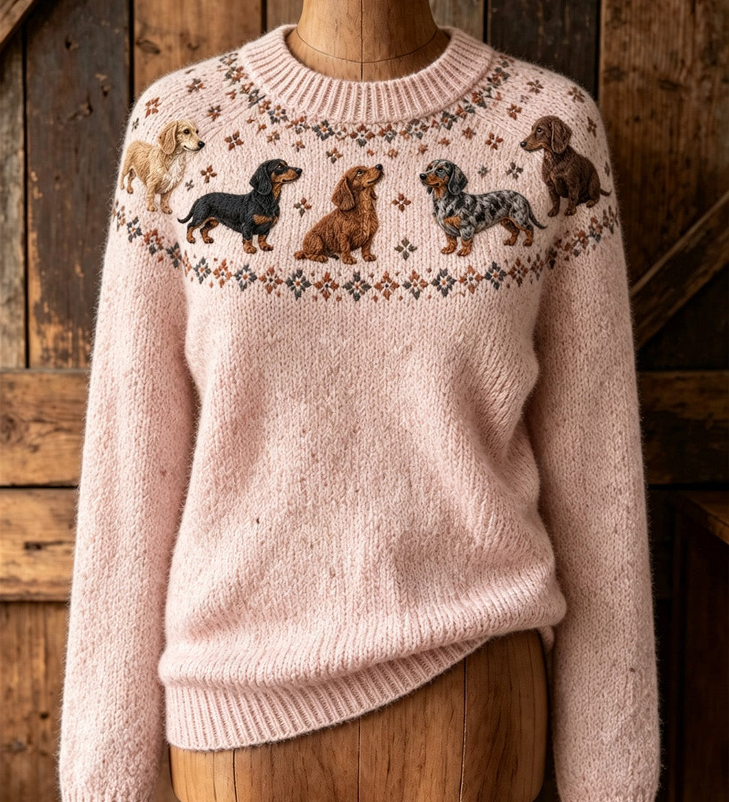 Dolly Dog Motif Jumper