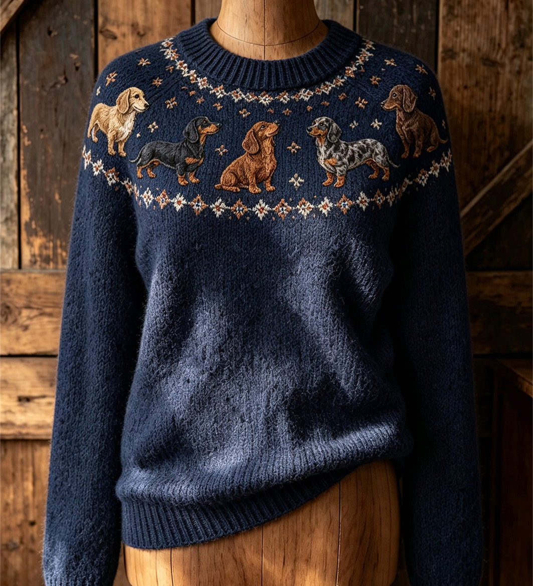 Dolly Dog Motif Jumper