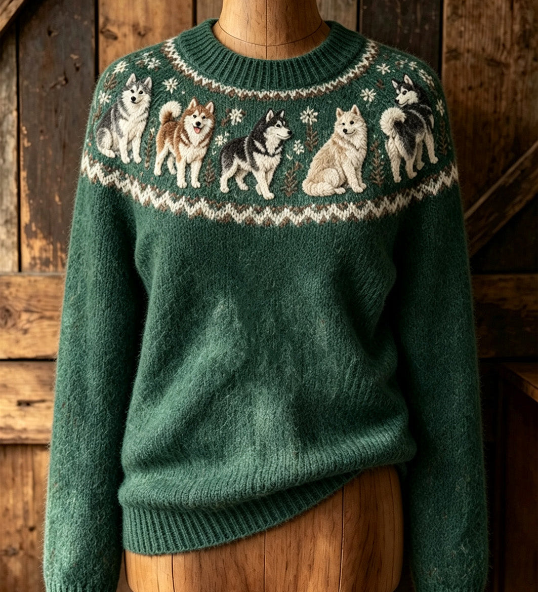 Georgia Dog Motif Jumper