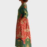 Klara Long Vintage Floral Dress