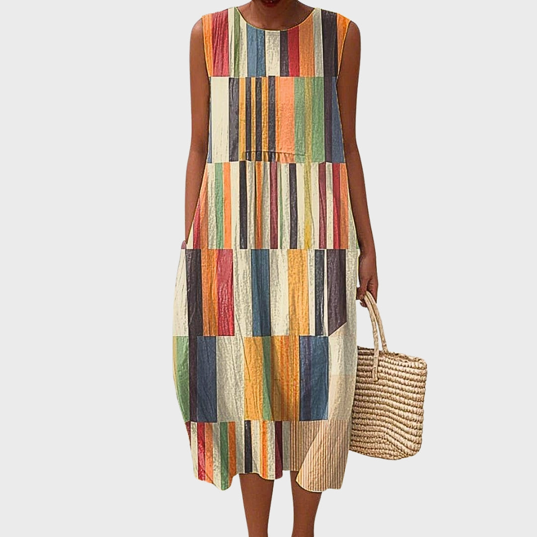 Stella Geometric Cotton Dress