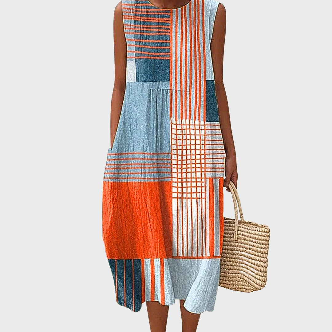 Stella Geometric Cotton Dress