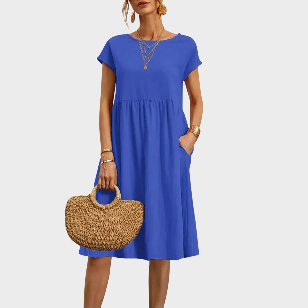 Annie Simple Dress with Pockets