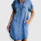 Paulina – Modern and elegant denim dress for any occasion