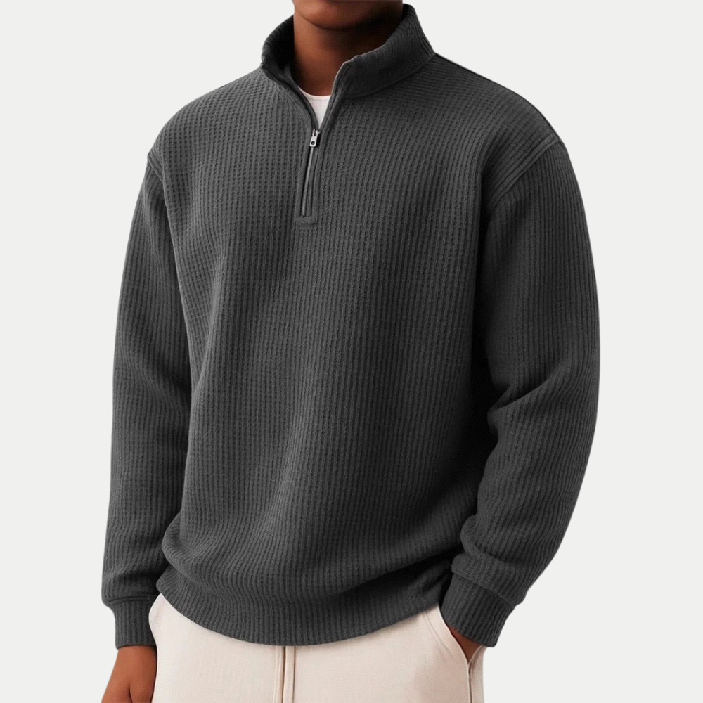 Thomas | Knitted Zip-Neck Jumper