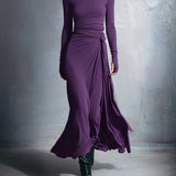 Naiara™ | Long dress with a side knot