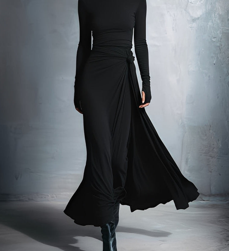 Naiara™ | Long dress with a side knot