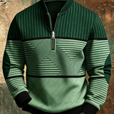 Henrik | Graphic High-Collar Zip Jumper