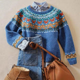 Signe Denim Blue Nordic Jumper