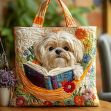 Lucija - Shih Tzu with a Book and Flowers
