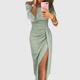 Evelyn Elegant Off-Shoulder Dress