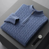 Dennis | Textured Half-Zip Jumper
