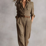 Celia Elegant Brown Jumpsuit