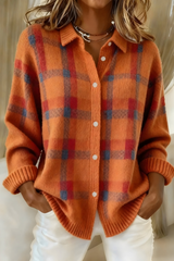 Maria Check Cardigan