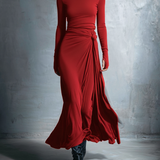 Naiara™ | Long dress with a side knot