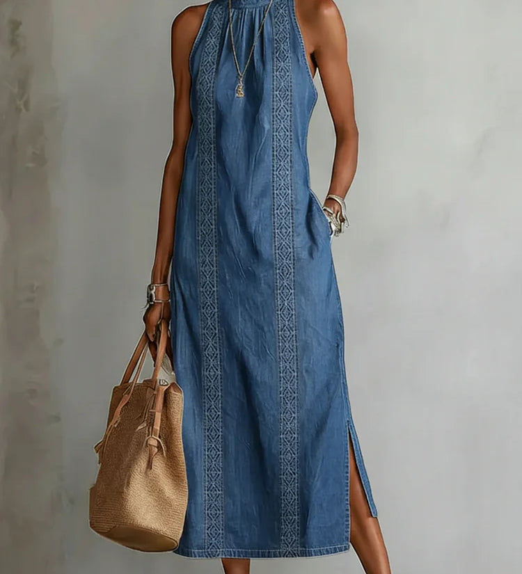 Denim skirt with lace | Anna