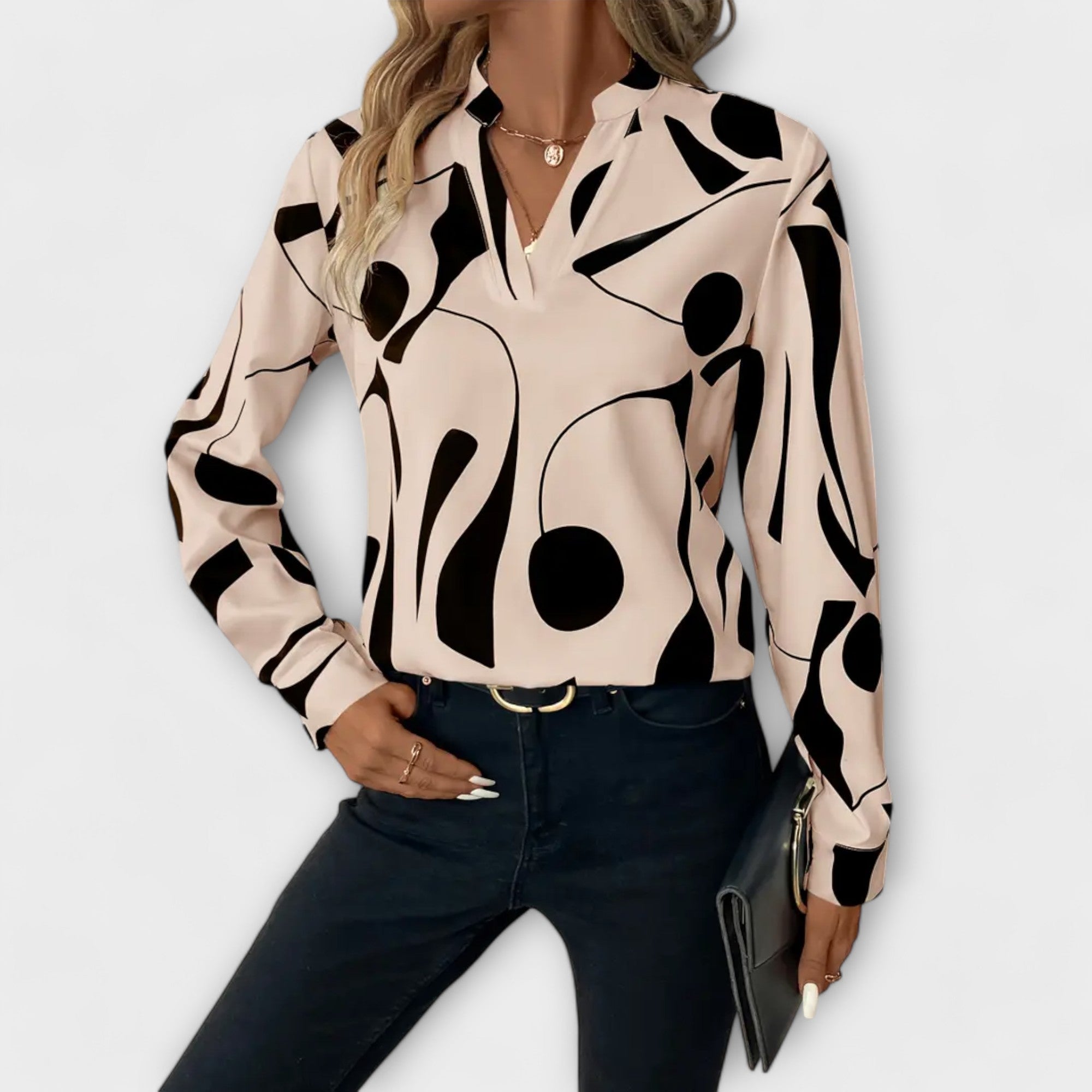 Marica Abstract Print Blouse