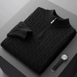 Dennis | Textured Half-Zip Jumper
