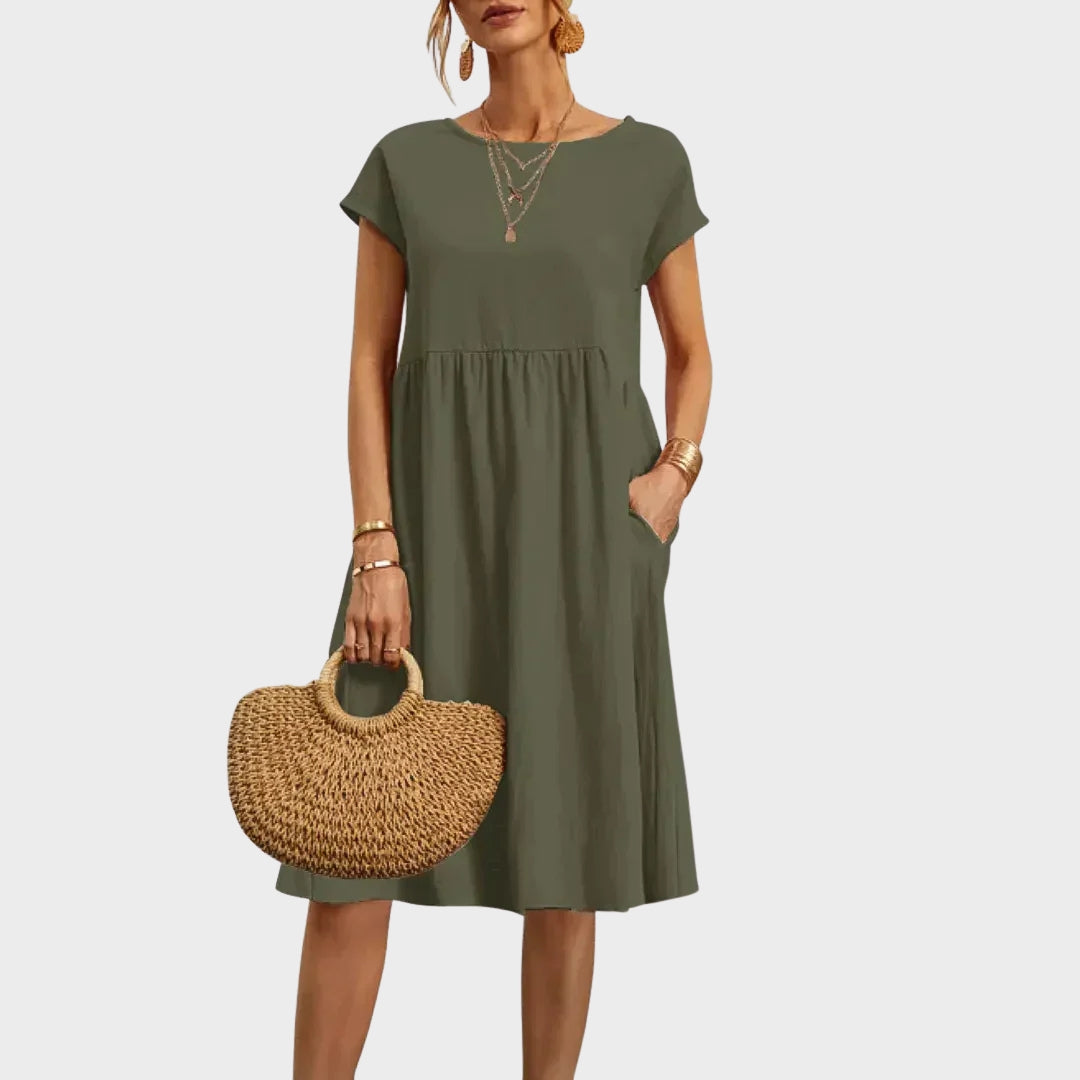 Annie Simple Dress with Pockets