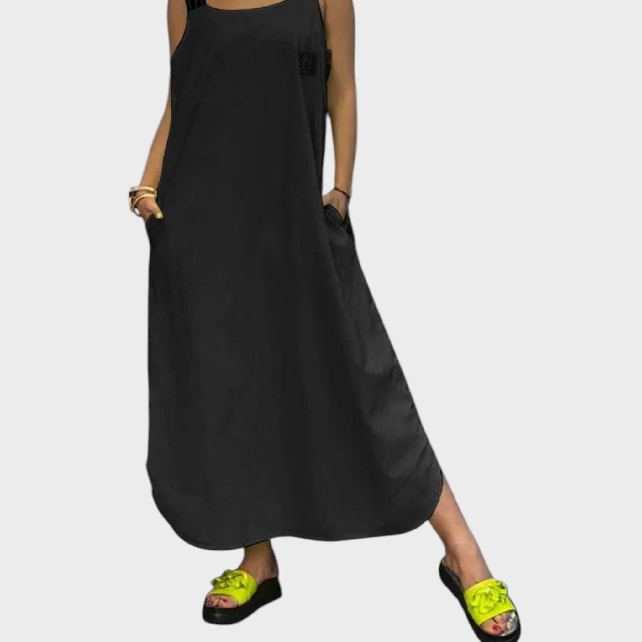 Marina Cotton & Linen-Blend Strappy Dress