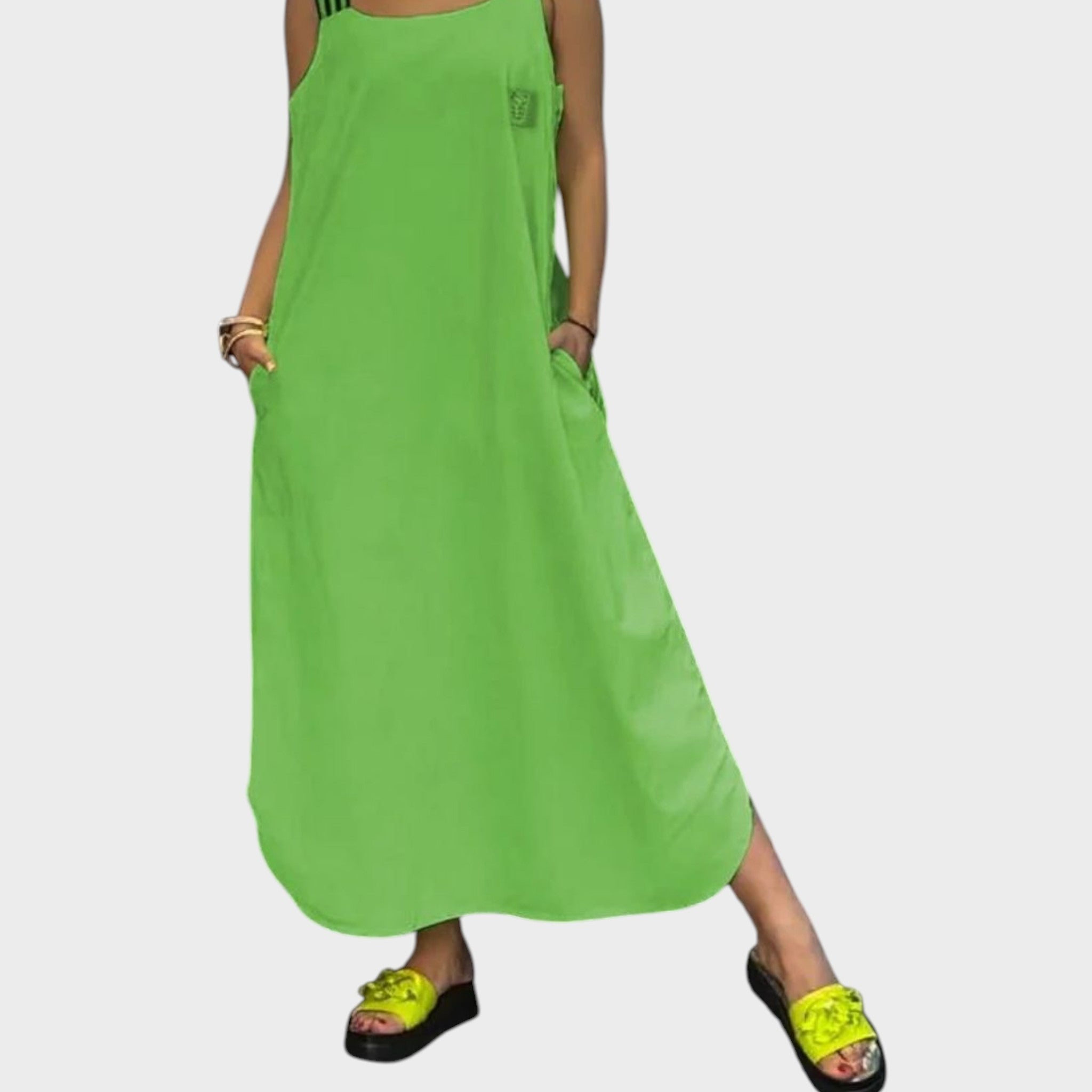Marina Cotton & Linen-Blend Strappy Dress