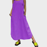 Marinka - Cotton and linen strap dress