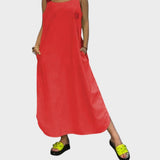 Marinka - Cotton and linen strap dress