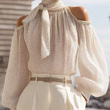 Dea - Off-the-Shoulder Polka Dot Blouse