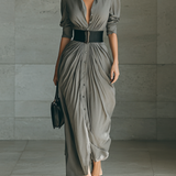 Gabrijela - Pleated Dress with Belt