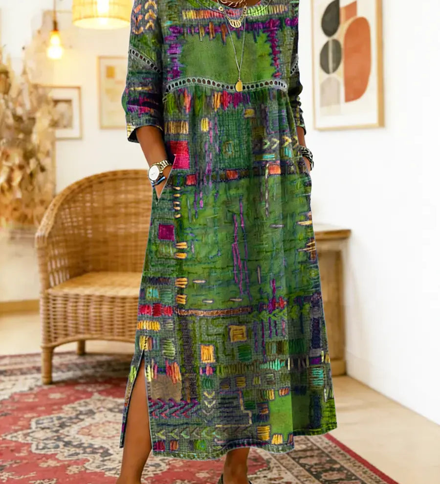 Lara Colourful Ethnic Print Maxi Dress