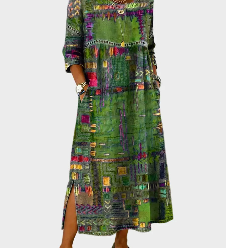 Ariadne Multicolour Patchwork Denim Dress
