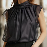 Josipa - Chiffon High Neck Blouse