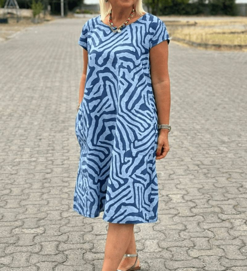 Avanille Lightweight Round-Neck Summer Dress