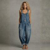 Andrea Denim Jumpsuit with Pockets