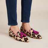 Pink Leopard Print Loafers