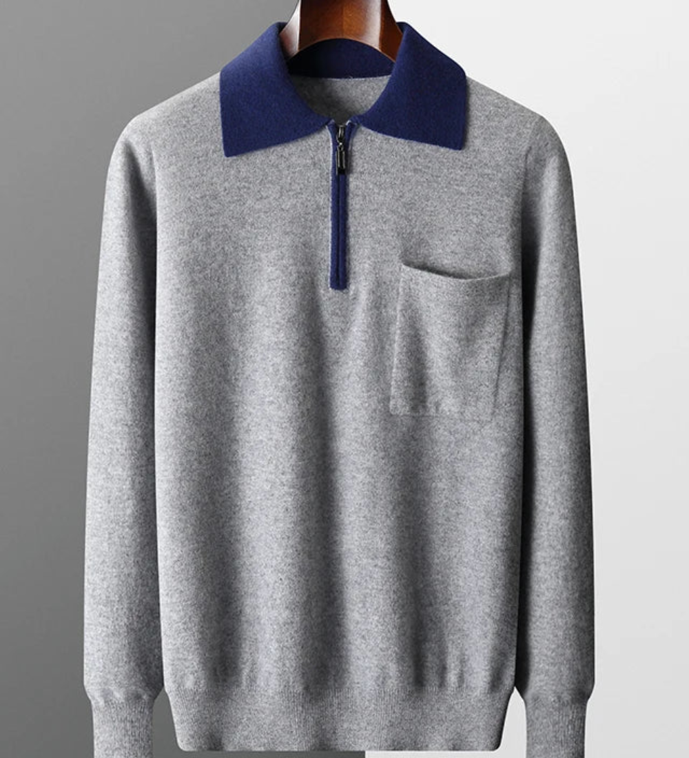 Robin | Zip-Collar Polo Jumper