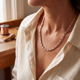 Cedar X-Link Copper Necklace