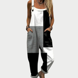 Victoria – Black and Grey Printed Jumpsuit
