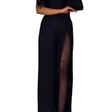 Artemis Black Sparkle-Detail Jumpsuit