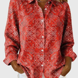 Patricia | Paisley Print Button-Up Shirt