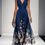 Vanja - Maxi Dress V-Neck Floral