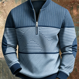 Henrik | Graphic High-Collar Zip Jumper