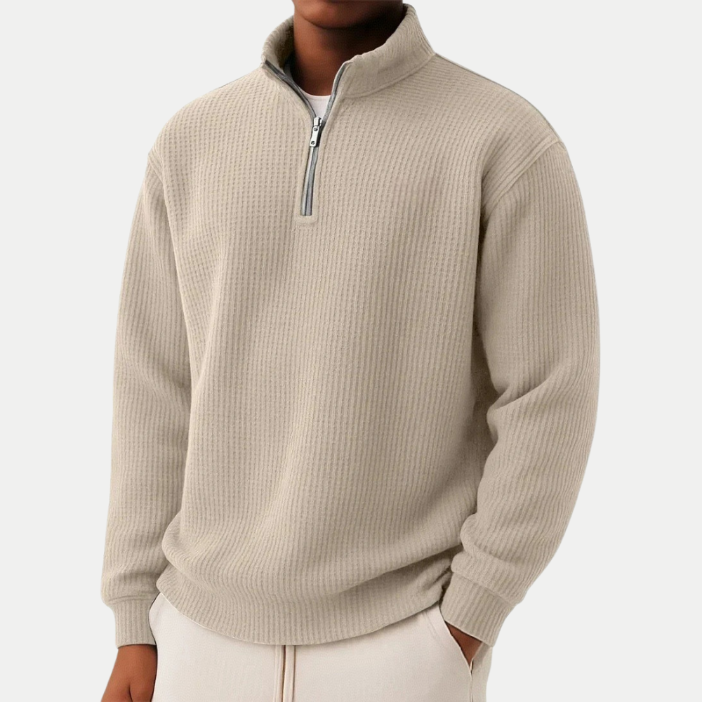 Thomas | Knitted Zip-Neck Jumper
