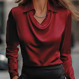 Erika - Satin Drape Blouse