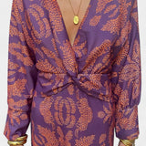 Nedjeljka - V-Neck Maxi Dress with Front Knot