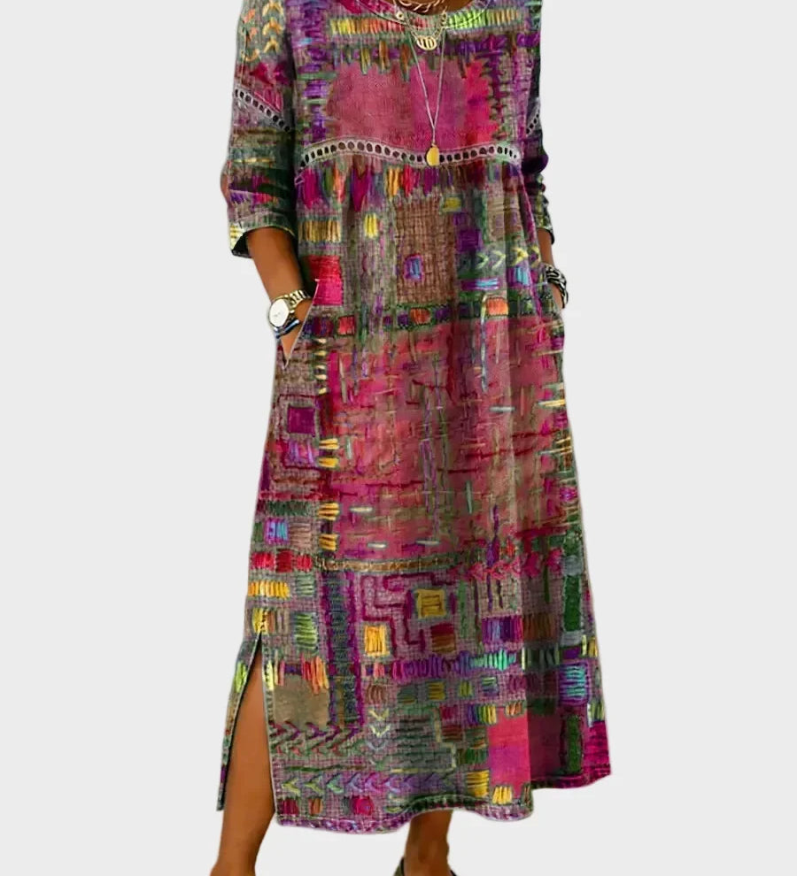 Ariadne Multicolour Patchwork Denim Dress