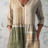 Camille Long-Sleeve V-Neck Blouse