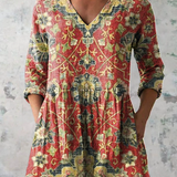Lea | Long V-Neck Blouse